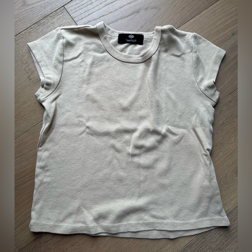 Tan tee shirt